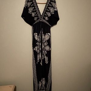 Beautiful maxi dress  navy and white
